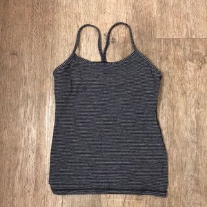 Lululemon Y Back striped tank Sz 6